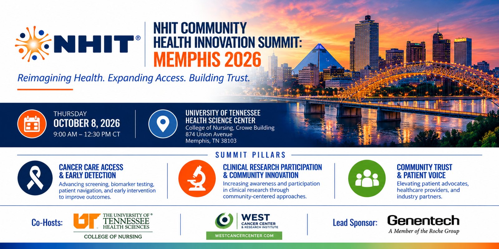 Memphis Summit — Reimagining Health. Expanding Access. Building Trust. event banner